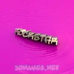 rockstar in Pink Graffiti style - 3D name wallpaper