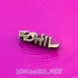 rohil in Pink Graffiti style - 3D name wallpaper