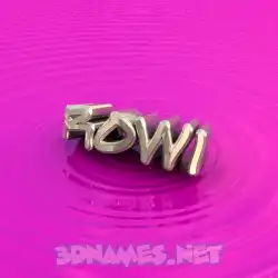 rowi in Pink Graffiti style - 3D name wallpaper