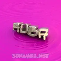 ruba in Pink Graffiti style - 3D name wallpaper