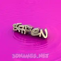 safen in Pink Graffiti style - 3D name wallpaper