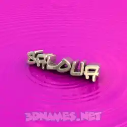 saloua in Pink Graffiti style - 3D name wallpaper