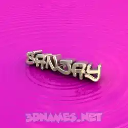 sanjay in Pink Graffiti style - 3D name wallpaper