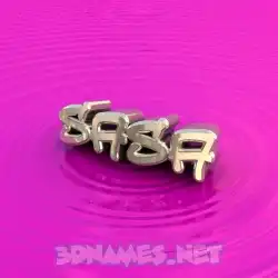 sasa in Pink Graffiti style - 3D name wallpaper