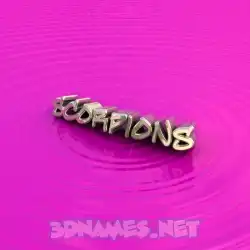 scorpions in Pink Graffiti style - 3D name wallpaper