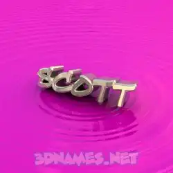 scott in Pink Graffiti style - 3D name wallpaper