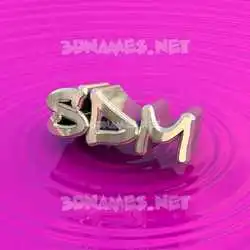sdm in Pink Graffiti style - 3D name wallpaper