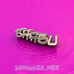 shabu in Pink Graffiti style - 3D name wallpaper