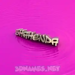 shahenda in Pink Graffiti style - 3D name wallpaper