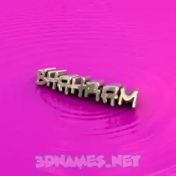 shahram in Pink Graffiti style - 3D name wallpaper