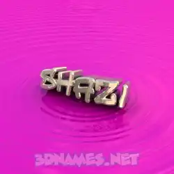 shazi in Pink Graffiti style - 3D name wallpaper