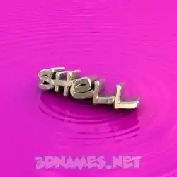 shell in Pink Graffiti style - 3D name wallpaper