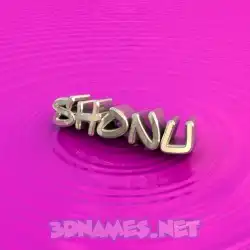 shonu in Pink Graffiti style - 3D name wallpaper
