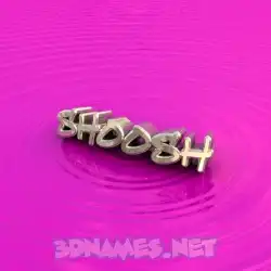 shoosh in Pink Graffiti style - 3D name wallpaper