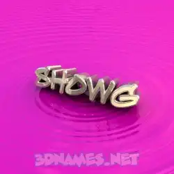 showg in Pink Graffiti style - 3D name wallpaper