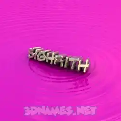 sighrith in Pink Graffiti style - 3D name wallpaper