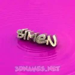 simen in Pink Graffiti style - 3D name wallpaper