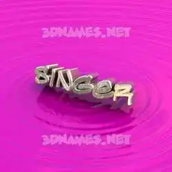 singer in Pink Graffiti style - 3D name wallpaper