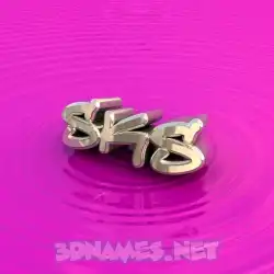 sks in Pink Graffiti style - 3D name wallpaper