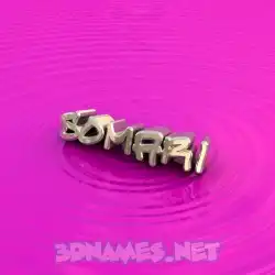somari in Pink Graffiti style - 3D name wallpaper