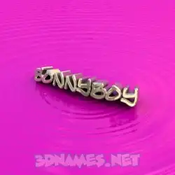 sonnyboy in Pink Graffiti style - 3D name wallpaper