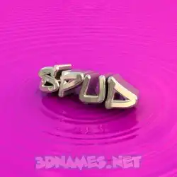 spud in Pink Graffiti style - 3D name wallpaper