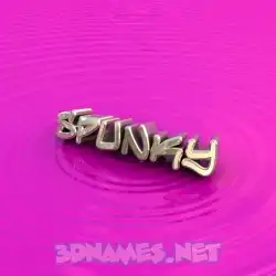 spunky in Pink Graffiti style - 3D name wallpaper