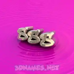 sss in Pink Graffiti style - 3D name wallpaper
