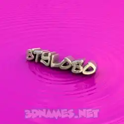 styloso in Pink Graffiti style - 3D name wallpaper