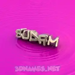 sudam in Pink Graffiti style - 3D name wallpaper
