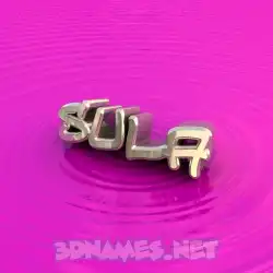 sula in Pink Graffiti style - 3D name wallpaper