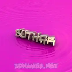 suthar in Pink Graffiti style - 3D name wallpaper