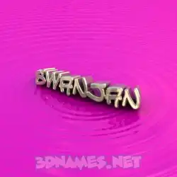 swanjan in Pink Graffiti style - 3D name wallpaper