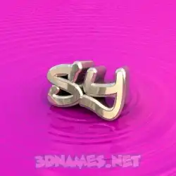 sy in Pink Graffiti style - 3D name wallpaper