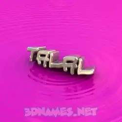talal in Pink Graffiti style - 3D name wallpaper