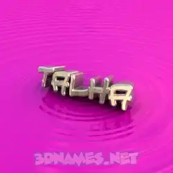 talha in Pink Graffiti style - 3D name wallpaper