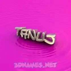 tanuj in Pink Graffiti style - 3D name wallpaper
