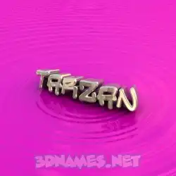tarzan in Pink Graffiti style - 3D name wallpaper