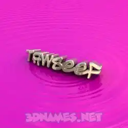 tawseef in Pink Graffiti style - 3D name wallpaper