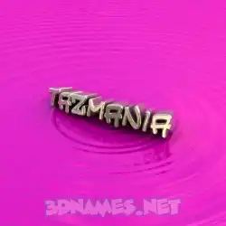 tazmania in Pink Graffiti style - 3D name wallpaper