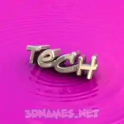 tech in Pink Graffiti style - 3D name wallpaper