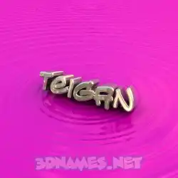 teigan in Pink Graffiti style - 3D name wallpaper
