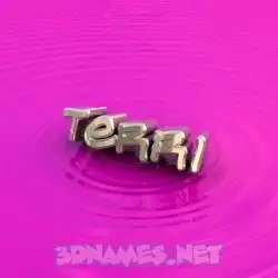 terri in Pink Graffiti style - 3D name wallpaper