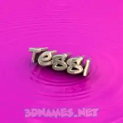 tessi in Pink Graffiti style - 3D name wallpaper