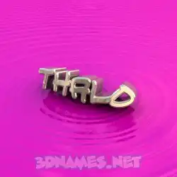thalo in Pink Graffiti style - 3D name wallpaper