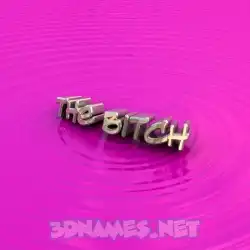 the bitch in Pink Graffiti style - 3D name wallpaper
