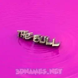 the bull in Pink Graffiti style - 3D name wallpaper