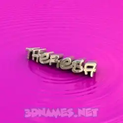 theresa in Pink Graffiti style - 3D name wallpaper
