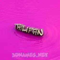 thilipan in Pink Graffiti style - 3D name wallpaper