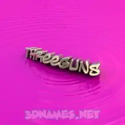 threeguns in Pink Graffiti style - 3D name wallpaper